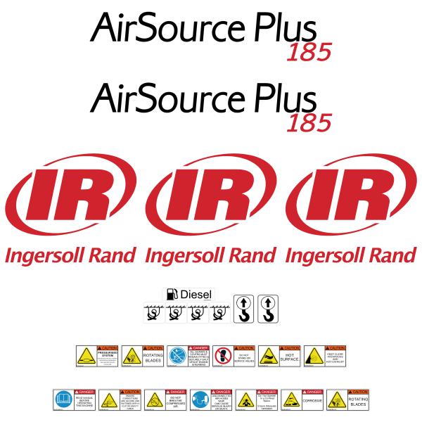 Ingersoll Rand Air Source Plus 185 Decal Kit - Compressor
