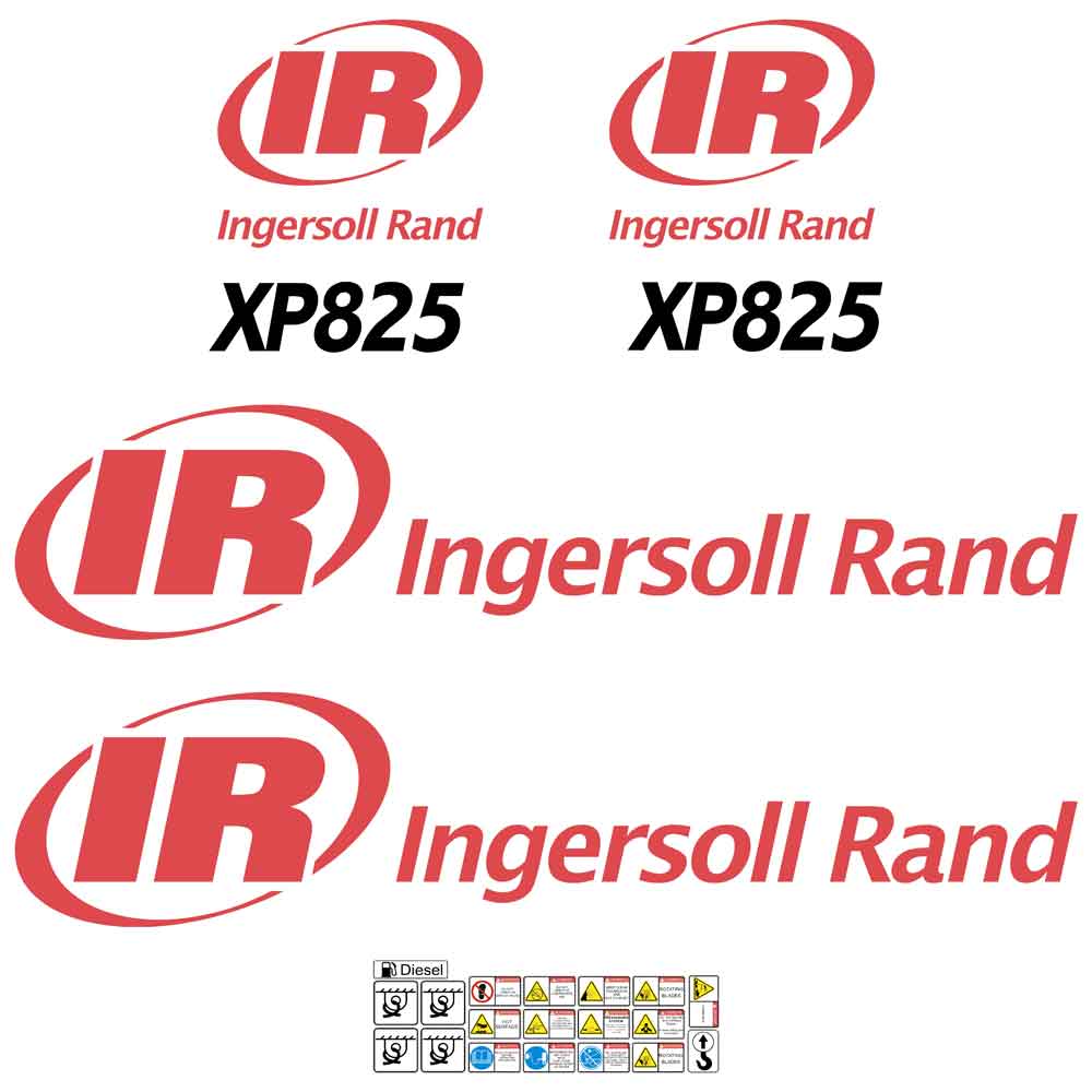 Ingersoll Rand XP825 Decal Kit - Compressor