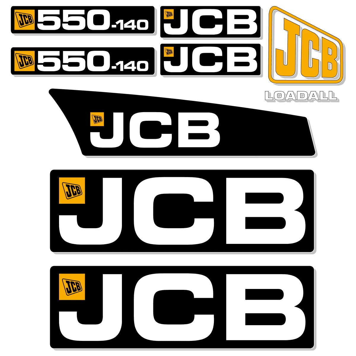 JCB 550-140 Decal Kit - Telehandler