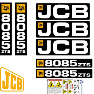 JCB 8085 ZTS Decal kit - Mini Excavator
