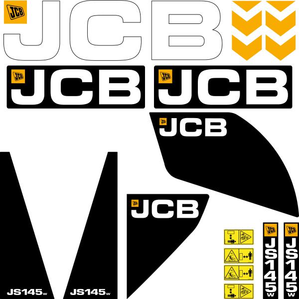JCB JS 145 W Decal kit - Excavator