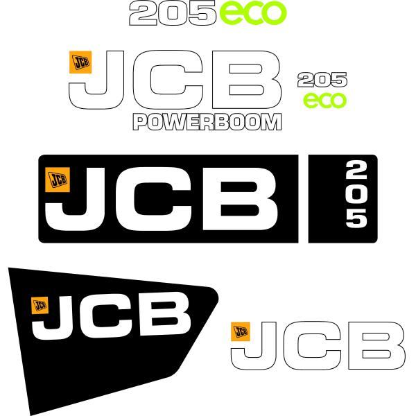 JCB 205W ECO Decal Kit - Skid Steer