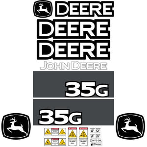 Deere 35G Decal Kit - Mini Excavator