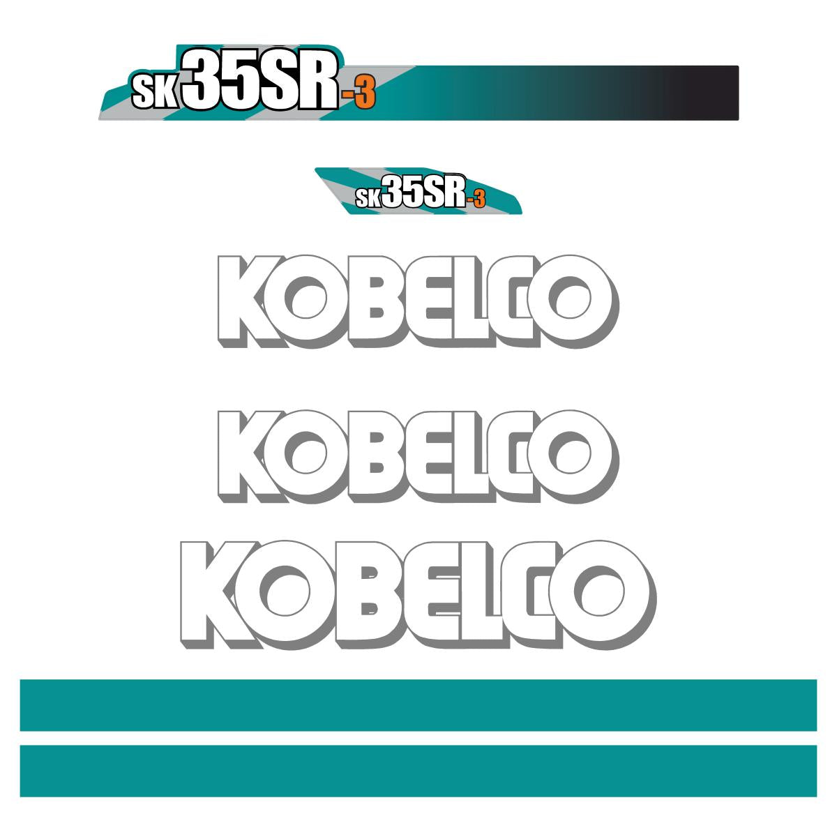 Kobelco SK35SR-3 Decals - Mini Excavator