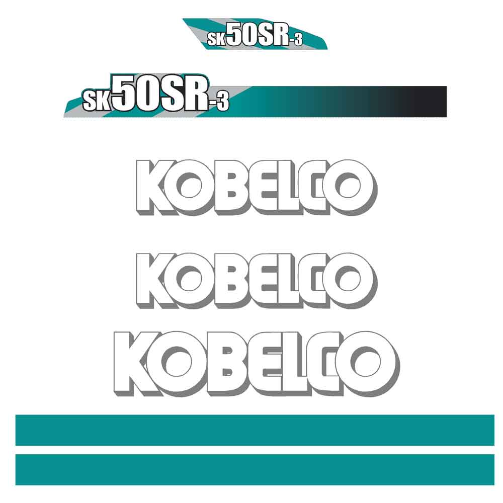 Kobelco SK50SR-3 Decals - Mini Excavator