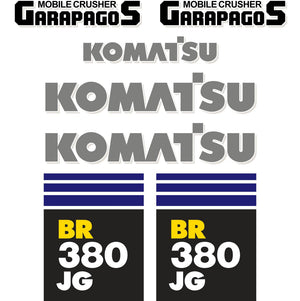 Komatsu BR380 Decal Kit - Crusher