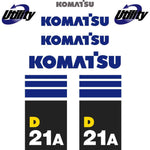 Komatsu D21A-8 Decals 