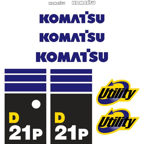 Komatsu D21P-8 Decal Kit - Dozer