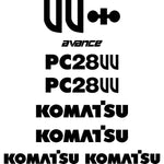 Komatsu PC28UU Decals