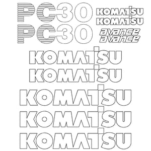 Komatsu PC30-7 Decals