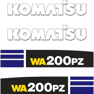 Komatsu WA200PZ-6 Decal Kit - Wheel Loader