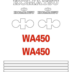komatsu wa450-1 decals