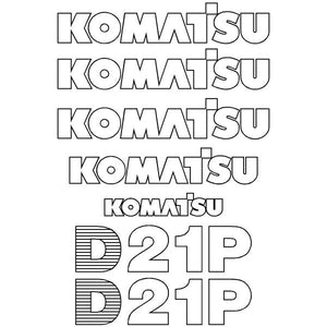 Komatsu D21P-7 Decal Kit - Dozer