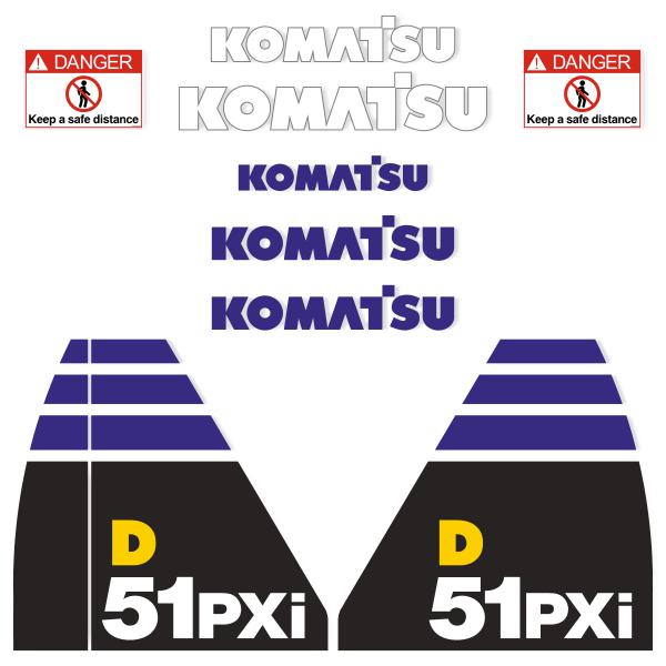 Komatsu D51PXI-22 Decal Kit - Dozer