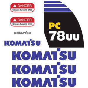 Komatsu PC78UU-8 Decal Kit - Excavator