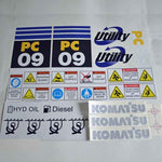 Komatsu PC09 Decal Sticker Set