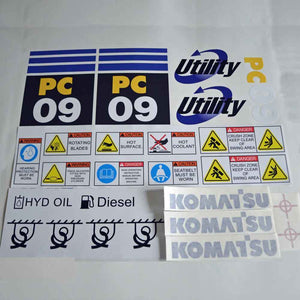 Komatsu PC09 Decal Sticker Set