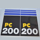 Komatsu PC200-7 Decal Sticker Set