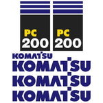 Komatsu PC200-7 Decal Sticker Set