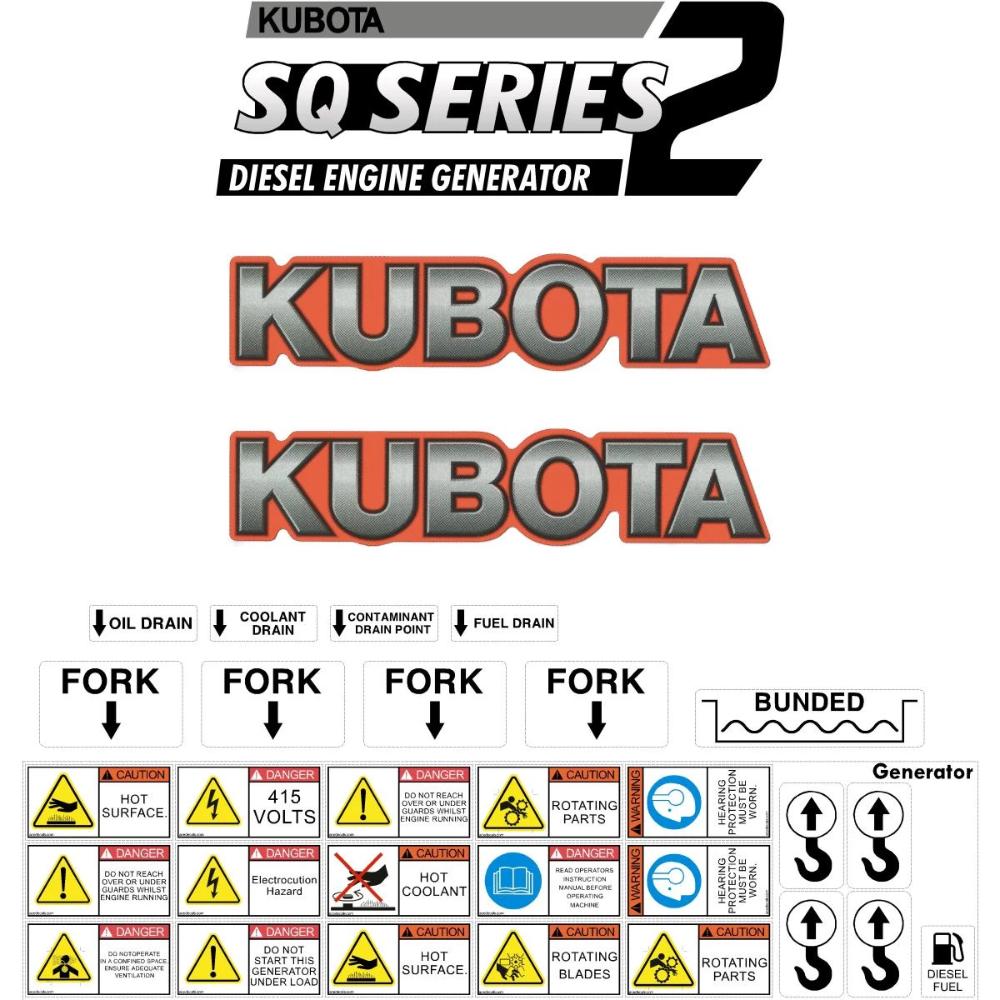 Kubota SQ1120 Decals