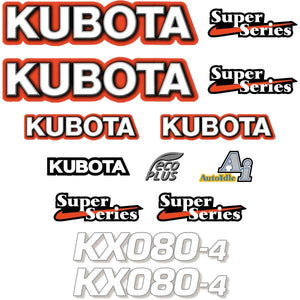 Kubota KX080-4 Decal Kit - Mini Excavator
