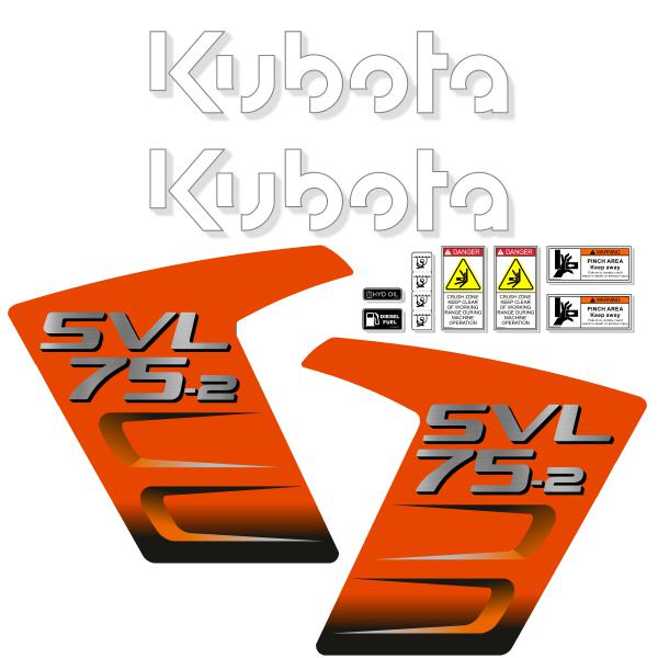Kubota SVL75-2 Later Style Decal Kit - Skid Steer Tracked