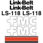 Link Belt LS-118 Decals Stickers Set