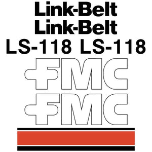 Link Belt LS-118 Decals Stickers Set