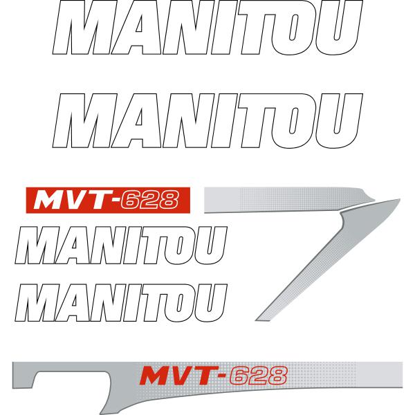 Manitou MVT-628 Decal Kit - Telehandler