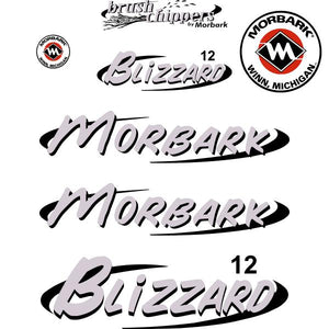 Morbark Blizzard 12 Decal Kit - Wood Chipper