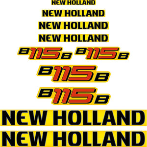 New Holland B115B Decal Kit - Backhoe