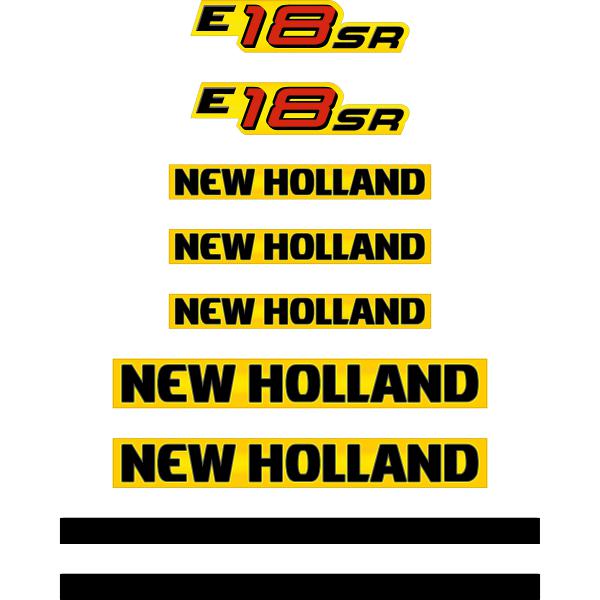 New Holland E18SR Decal Kit - Mini Excavator