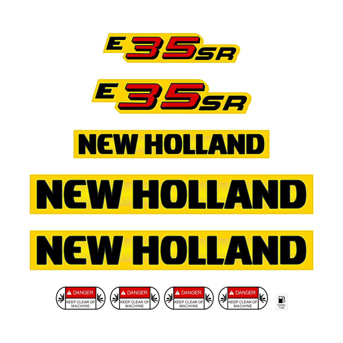New Holland E35SR Decal Kit - Mini Excavator