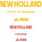 New Holland Haybine JL469 Decal Set