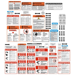 Stump Grinder Safety Decals