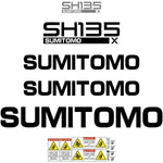 Sumitomo SH135X-3B Decals Stickers 