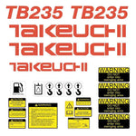 Takeuchi TB235 Decals Stickers Kit