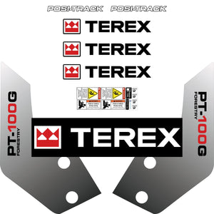 Terex PT100G Forestry Decal Kit - Skid Steer Tracked
