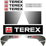 Terex PT30 Decals Stickers  EARLY MODEL TO 2008