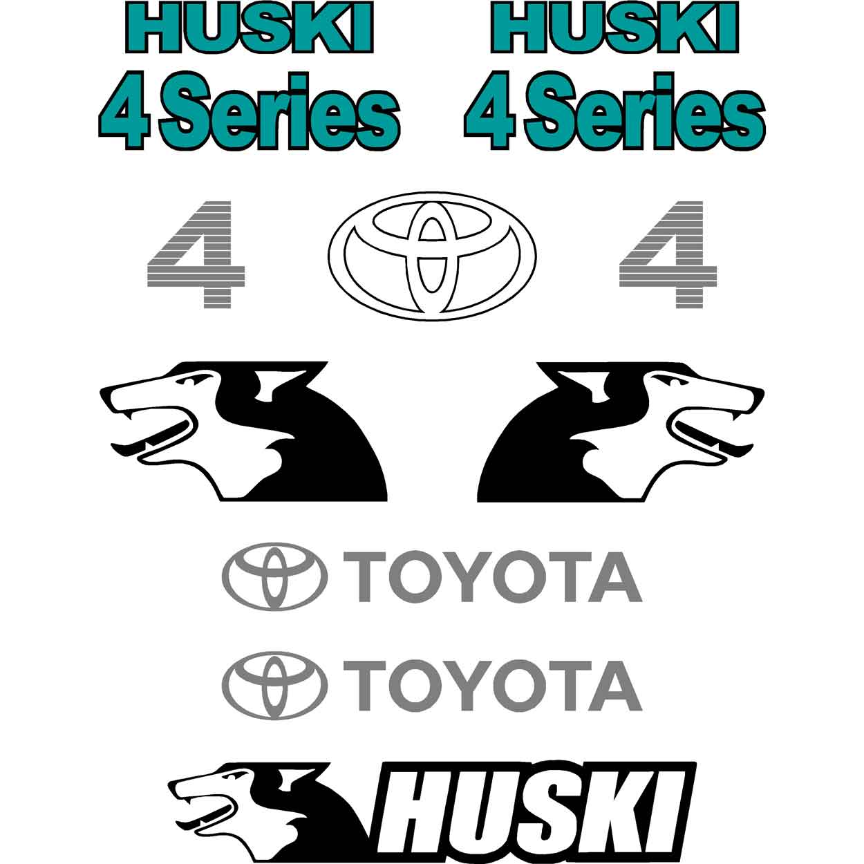 Toyota Huski 4SDK4 Decal Kit - Skid Steer
