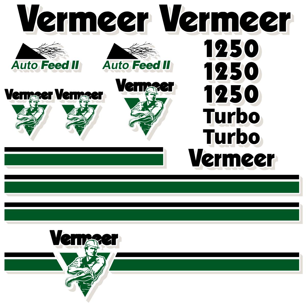 Vermeer BC1250A Decals - Wood Chipper
