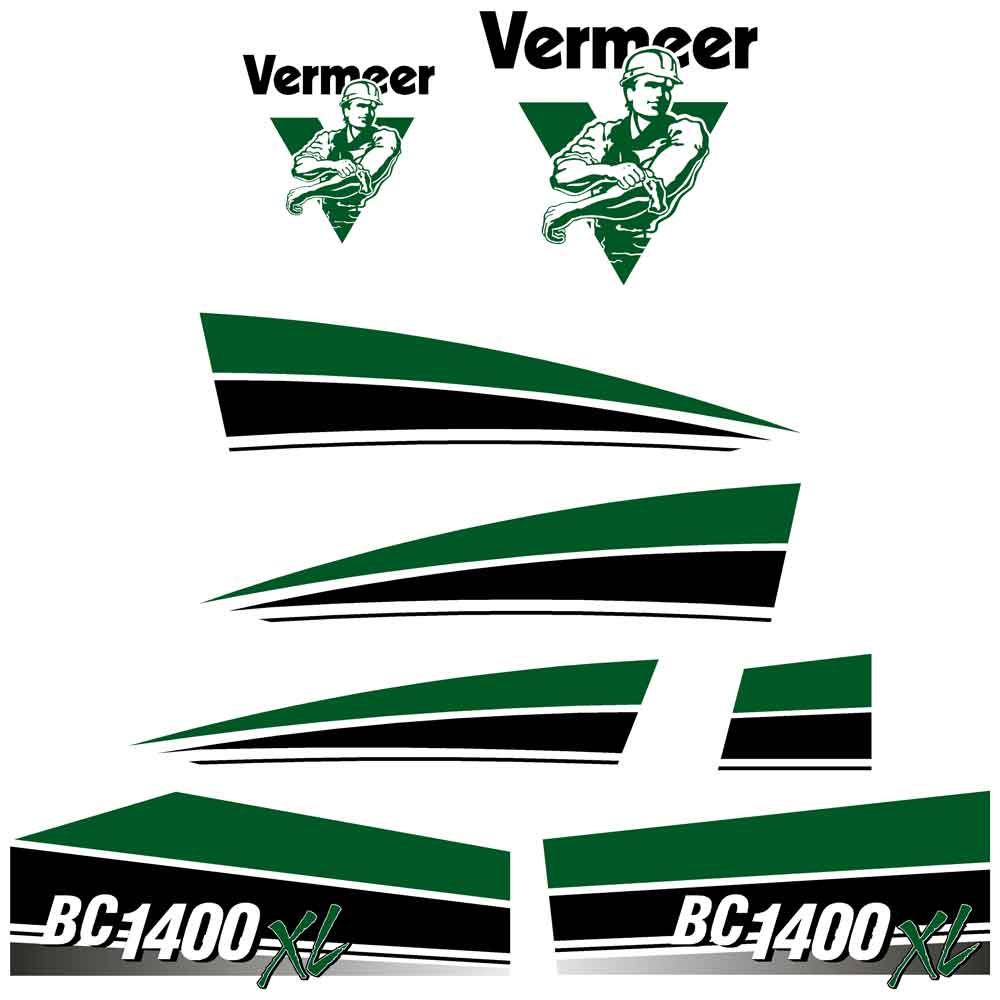 Vermeer BC1400 XL Decals - Wood Chipper