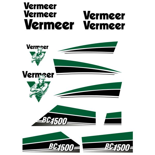 Vermeer BC1500 Decals - Wood Chipper