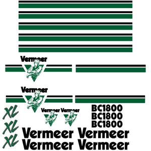 Vermeer BC1800 XL Old Style Decals - Wood Chipper