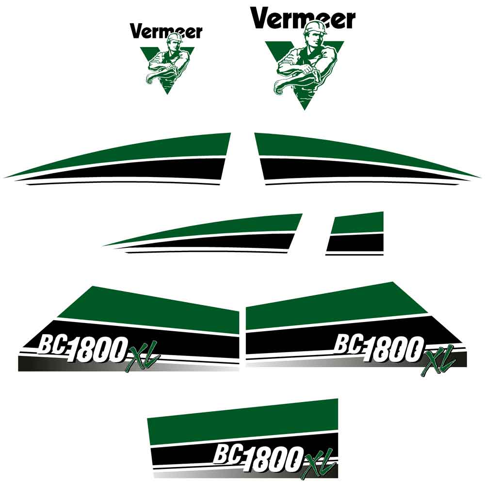 Vermeer BC1800 XL Decals - Wood Chipper
