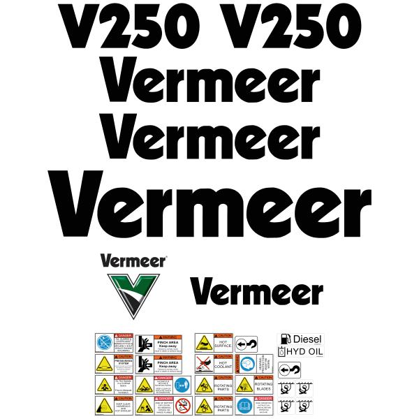 Vermeer V250 Decals - Vacuum Excavator