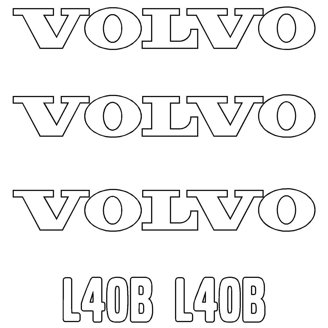 Volvo L40B Decals 