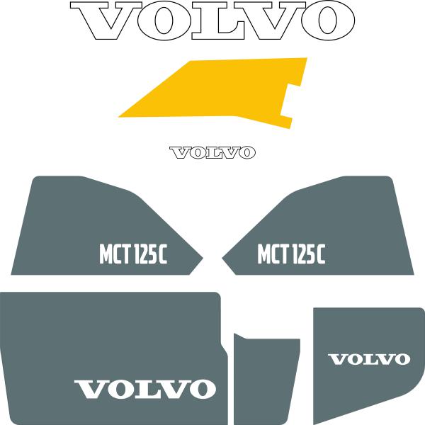 Volvo MCT125C Decal Kit- Skid Steer Tracked