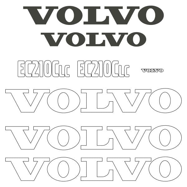 Volvo EC210C LC Decal Kit - Excavator