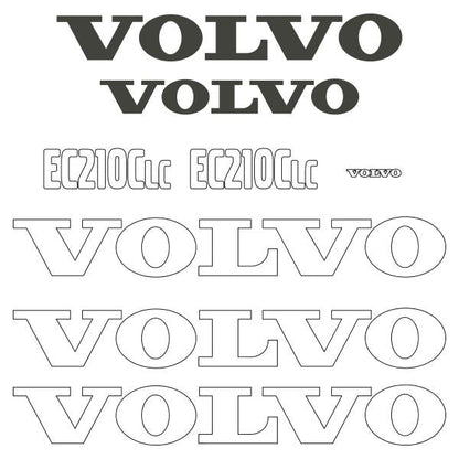 Volvo EC210C LC Decal Kit - Excavator